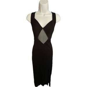 Elegant Keyhole Dress With Mesh Prom Dress Size M